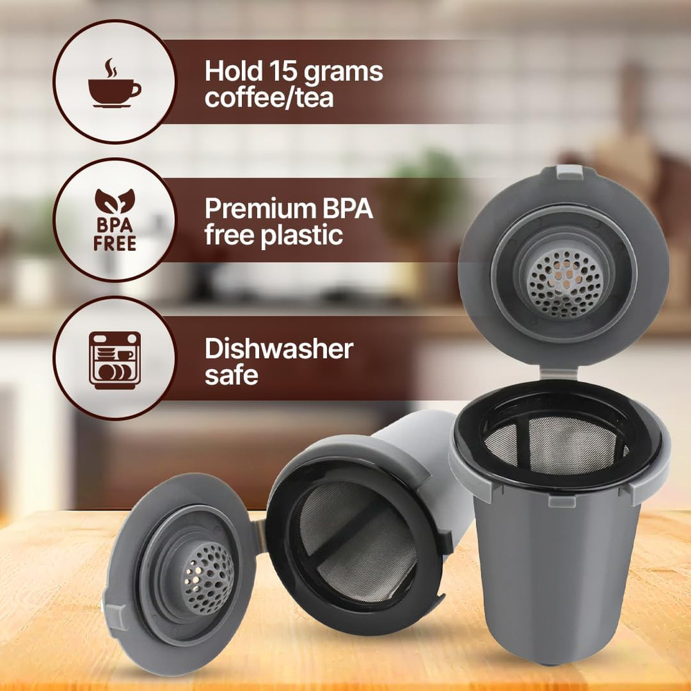 Reusable Filter Cups for Cuisinart Coffee Makers - Premium Refillable Coffee Cup