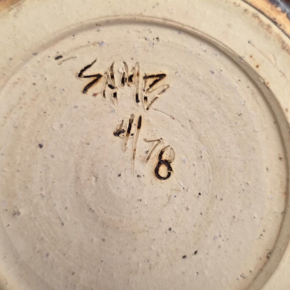 Vintage Pot with Lid Handcrafted Rustic Brown Ceramic Kitchenware