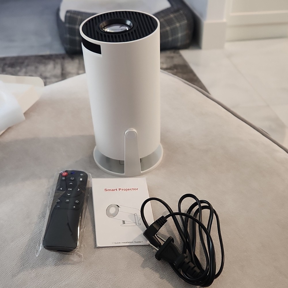 OLYMMONS HY300 Pro LED Smart Projector USB HDMI Desktop White