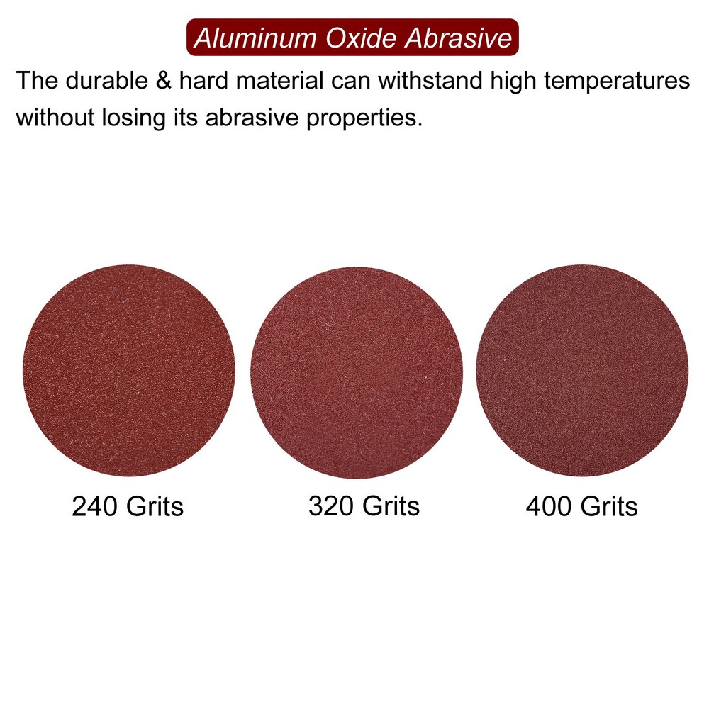 60pcs 240/320/400 Grits 80mm Aluminum Oxide Triangular Sandpaper Set Sanding Pad