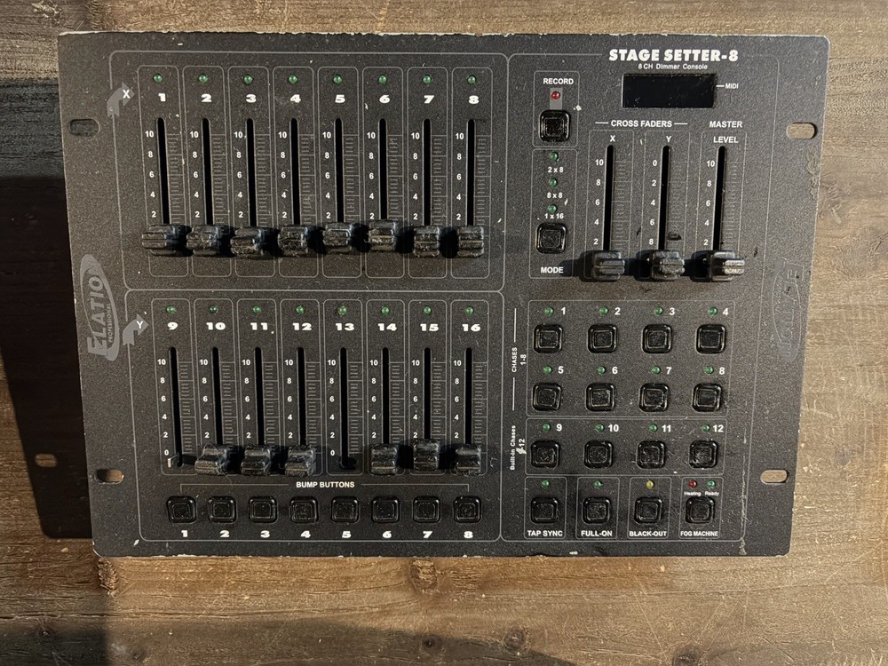 (Powers On) Elation Stage Setter 8 16CH DMX Lighting Controller Console
