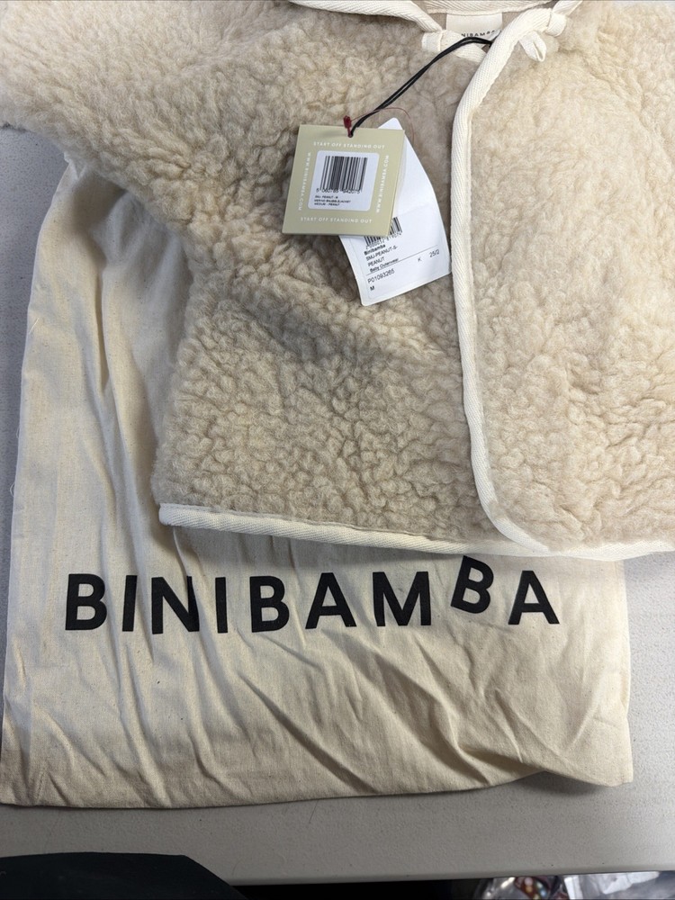 BINIBAMBA MERINO SNUGGLE JACKET SIZE MEDIUM Color Milk