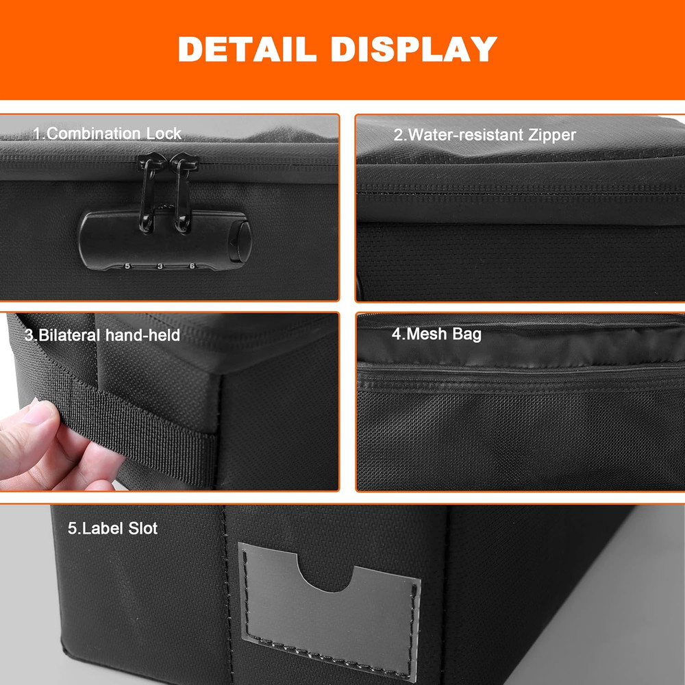 CD Storage Box with Lock,Water-Resistant and Fireproof CD Storage Holds up to 16