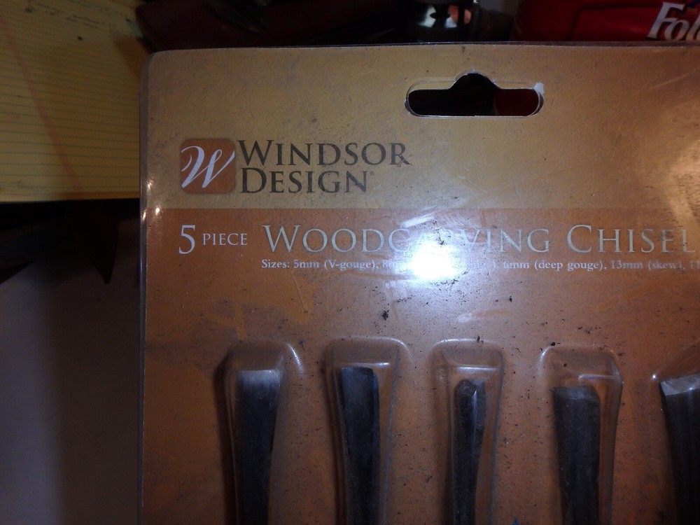 1G- NOS Windsor Design 5 piece woodcarving chisel set