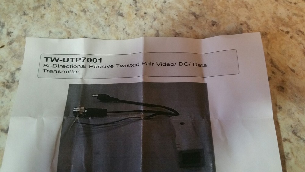 2x Bi-Directional Pass Twisted Pair Video/DC/Data Transmitter TW-UTP7001