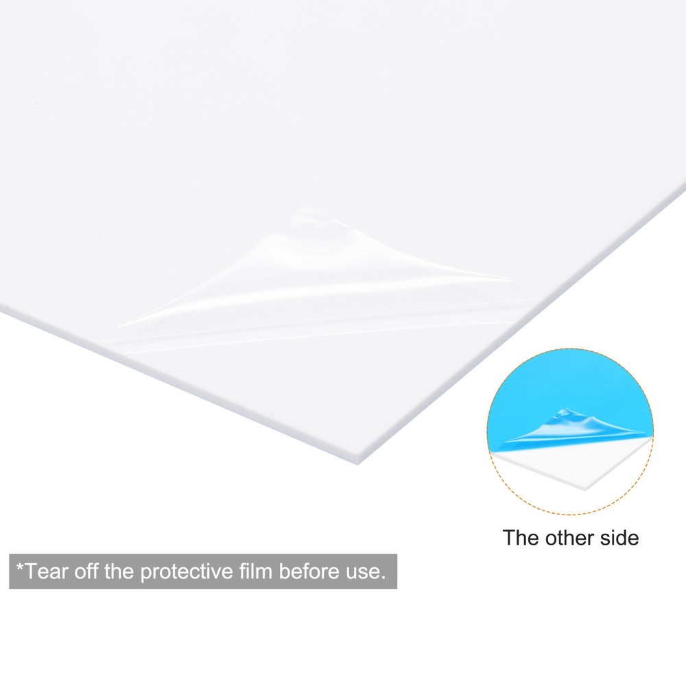 ABS Plastic Sheet 36" x 12" x 0.06" ABS Styrene Sheets White 2 Pcs