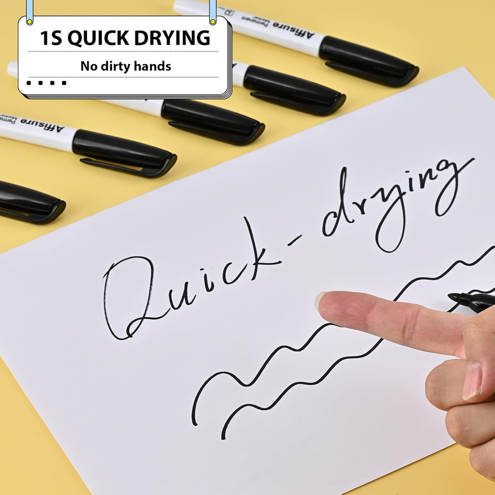Permanent Markers, 100 Packspermanent Markers Bulk, Quick Dryingin One Second...