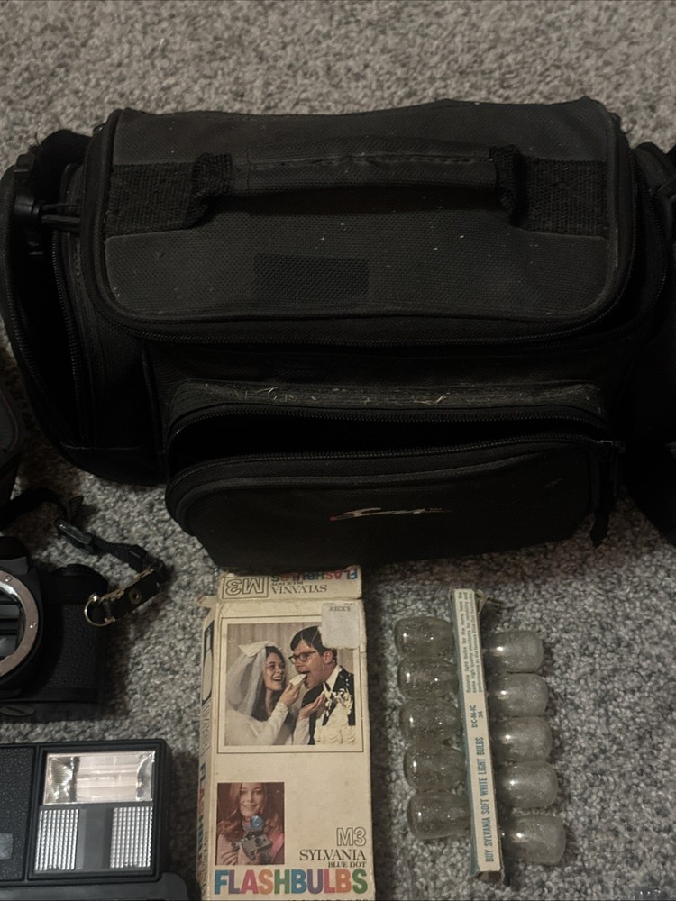 Vintage Camera & Lense with Accessories Untested