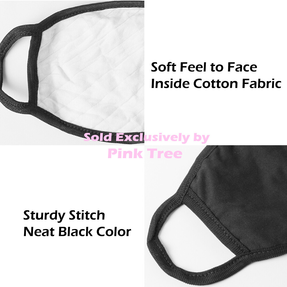 【 25 Pack 】 Black Fabric Face Mask-Washable,Breathable,Reusable 4-Layer Mask