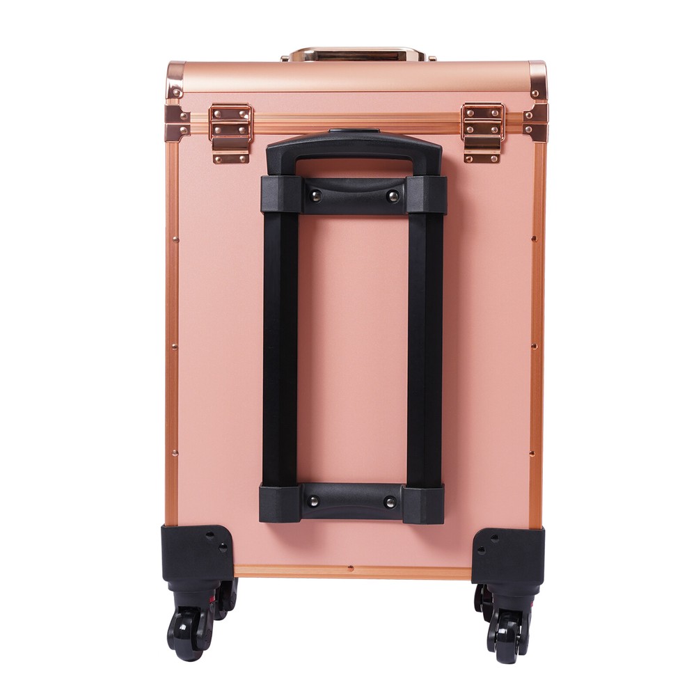 Rolling Makeup Train Case Organizer Movable Cosmetic Makeup Storage Trolley