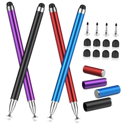 Stylus Pens for Touchscreens, 2-in-1 High Sensitivity&Precision 4 Pack