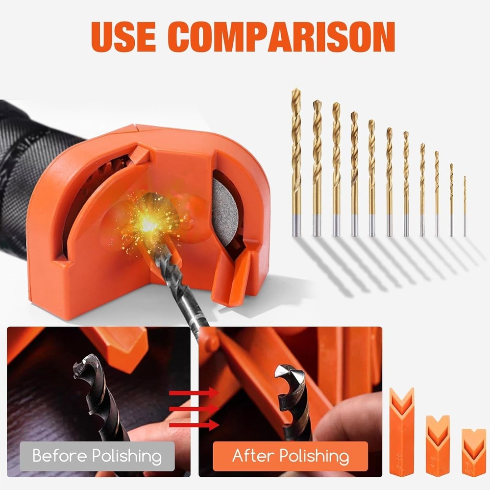 Multipurpose Drill Bit Sharpener: Compact Design for All Types of Drill Bits