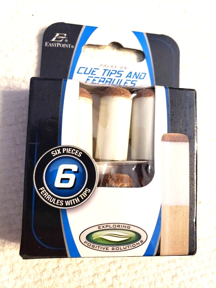 Eastpoint Press on Cue Tips and Ferrules SIX PIECES