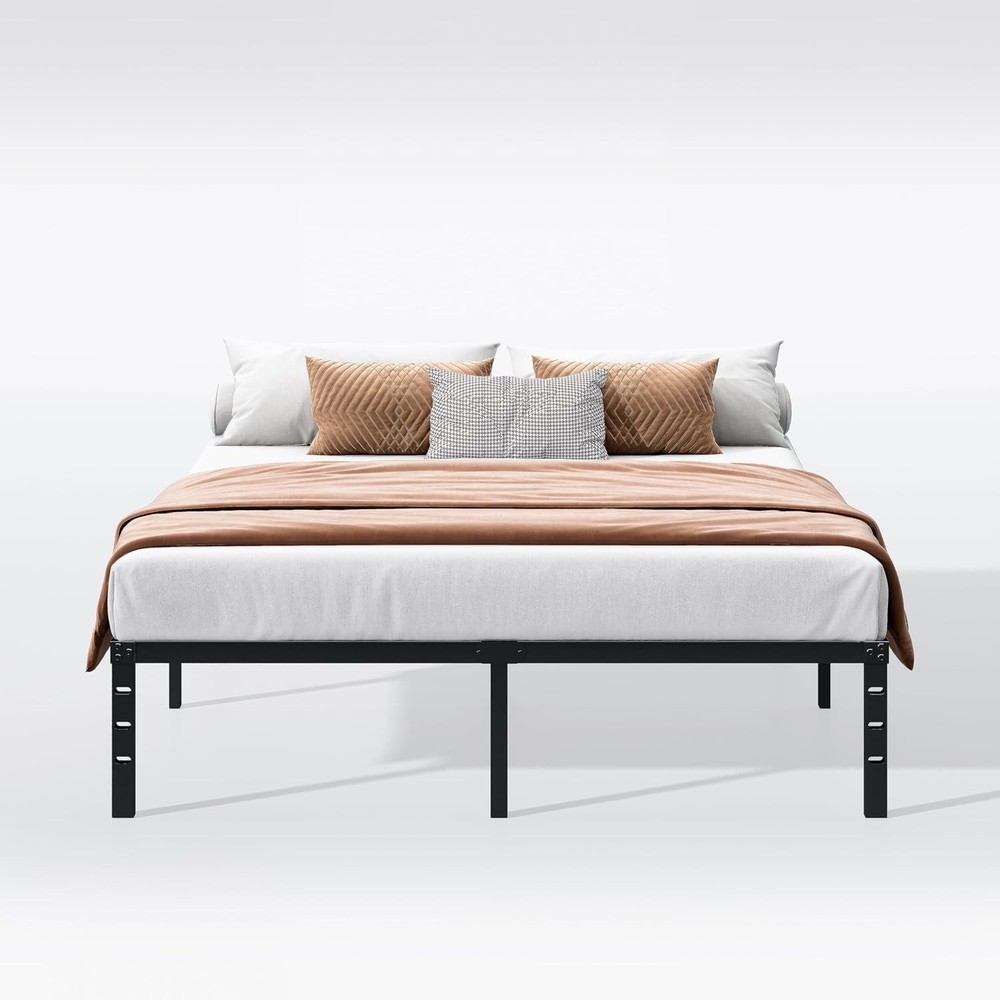 16 Inch Queen Bed Frame Sturdy Metal Platform Queen Size No Box Spring Needed