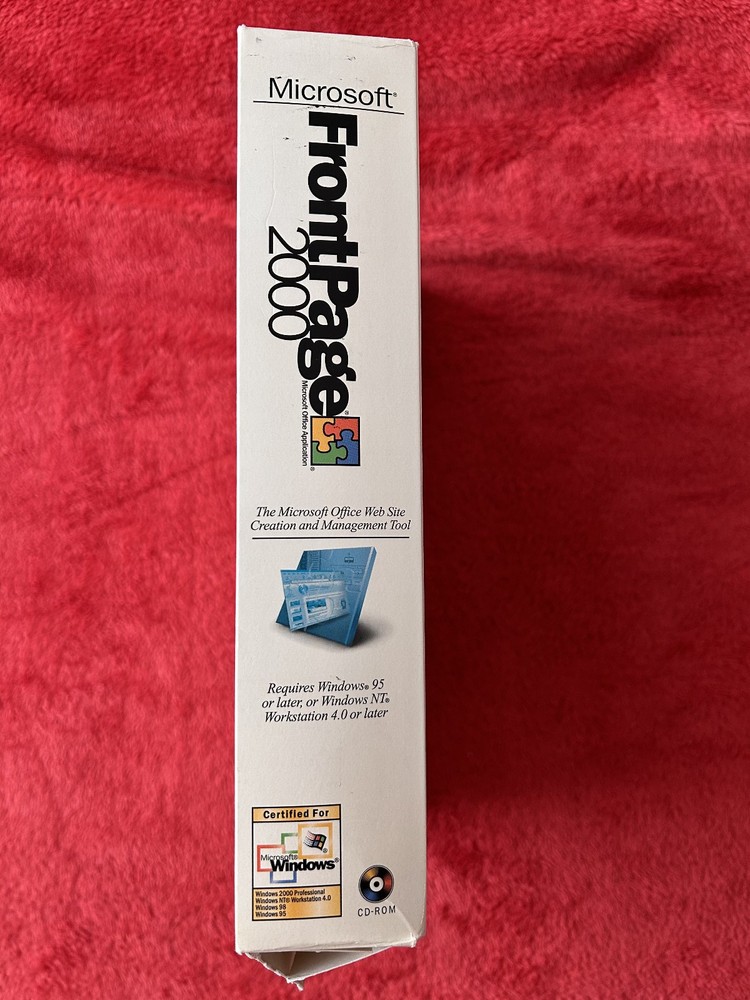 Microsoft Front Page 2000 (CD) for Windows 98 NT | web design tool w PRODUCT KEY
