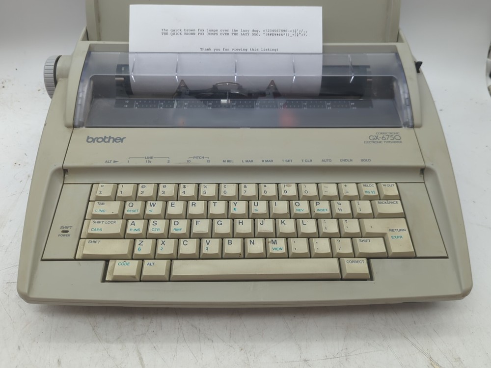 Brother Correctronic GX-6750 Electronic Typewriter With Tested Working