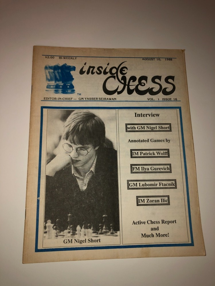 Inside Chess Magazine: Volume 1 Issue 16 (August 10, 1988)
