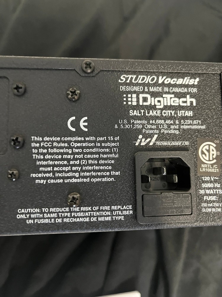 DigiTech Studio Vocalist Vocal Harmonizer Rack Mount Effect Processor W/Manual