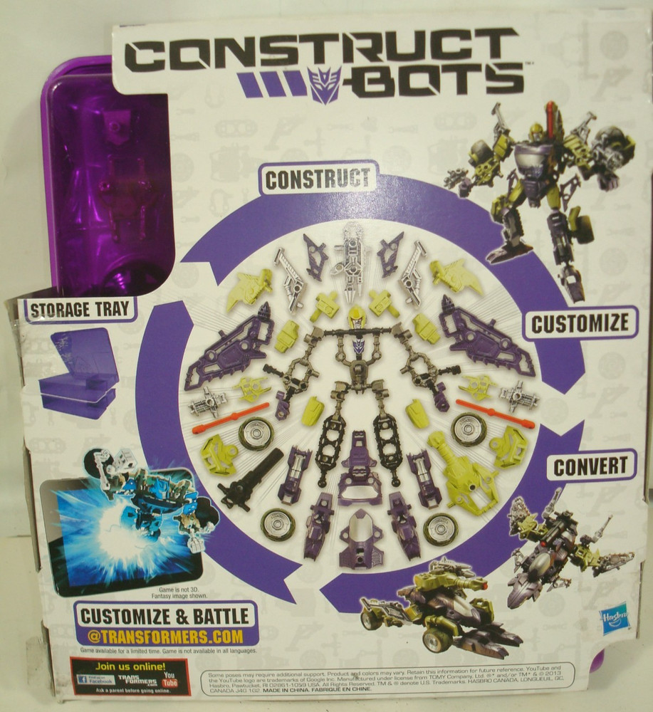 Transformers Construct Bots Blitzwing Purple Hasbro As Shown