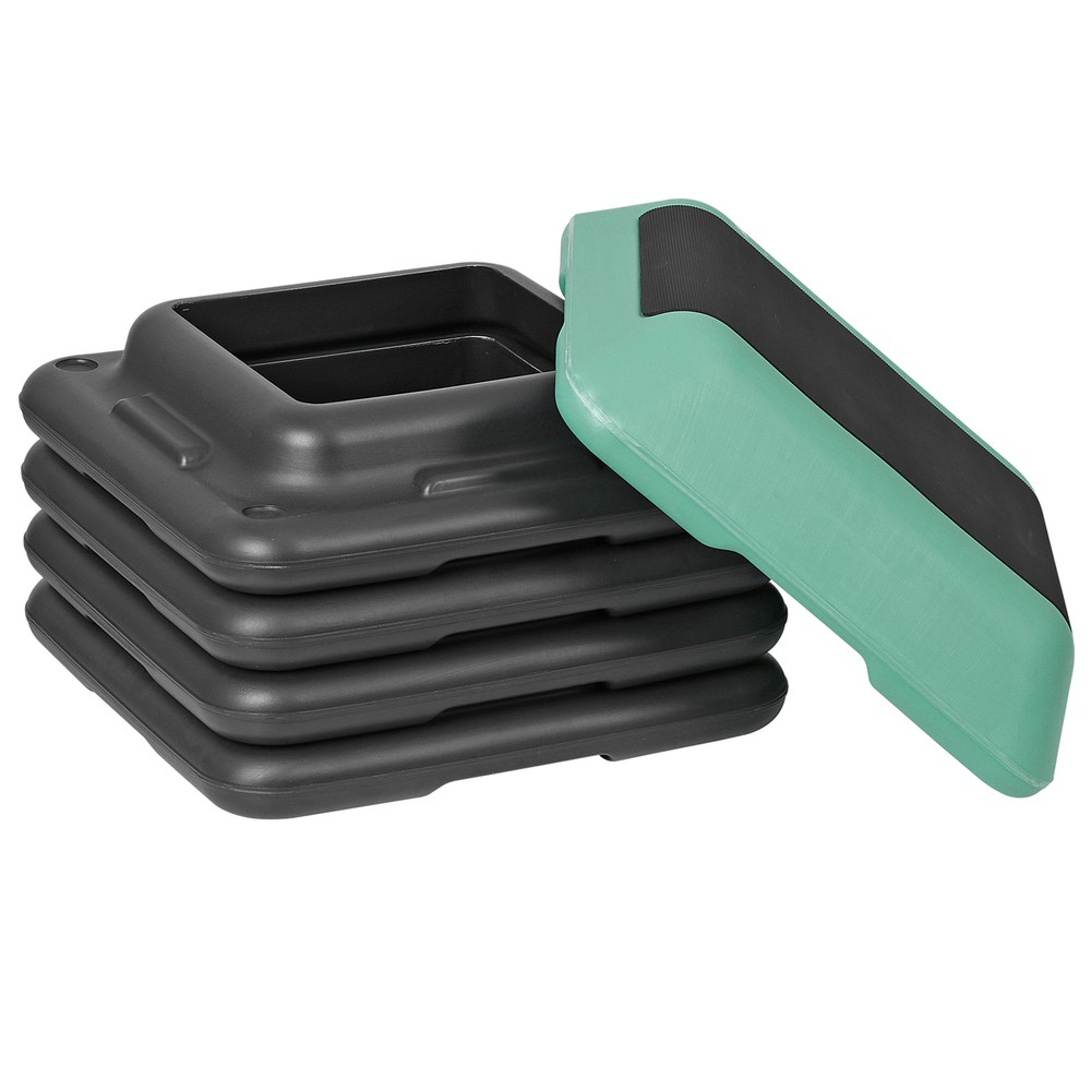 16"x16" Adjustable Step Aerobic Stepper Platform 4"-12" Exercise Workout Green
