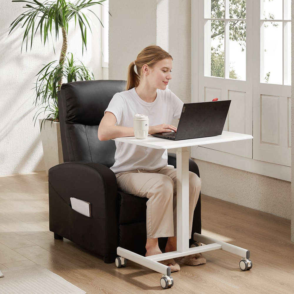 Adjustable Height Mobile Standing Desk with Wheels - Rolling Laptop Table