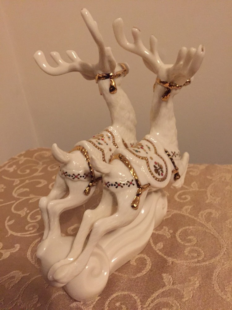 Lenox Dash Away All Donner and Blitzen Figurine WB
