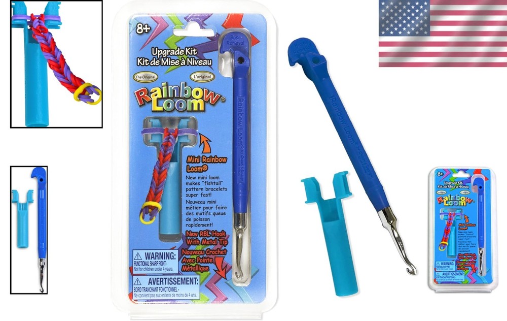 Rainbow Loom Upgrade Kit with Blue Metal Hook