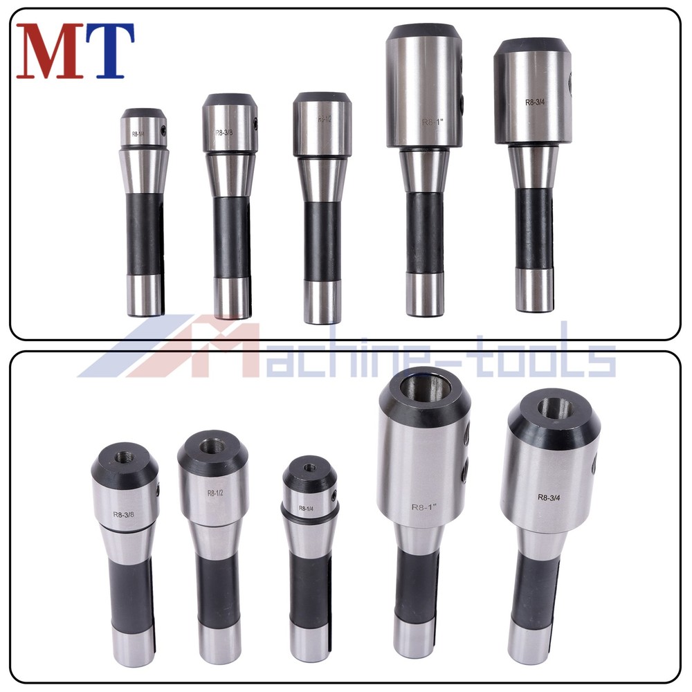 5PC R8 End Mill Holder Set Complete 1/4" to 1" Conversion Kit