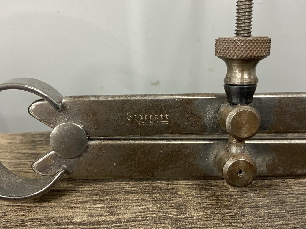 STARRETT No. 83A-6 6" Spring Divider with Flat Legs - Solid Nut - USA