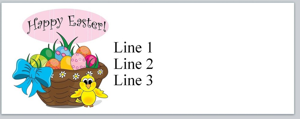 Personalized Address Labels Little Chick Easter Eggs (JX 320)