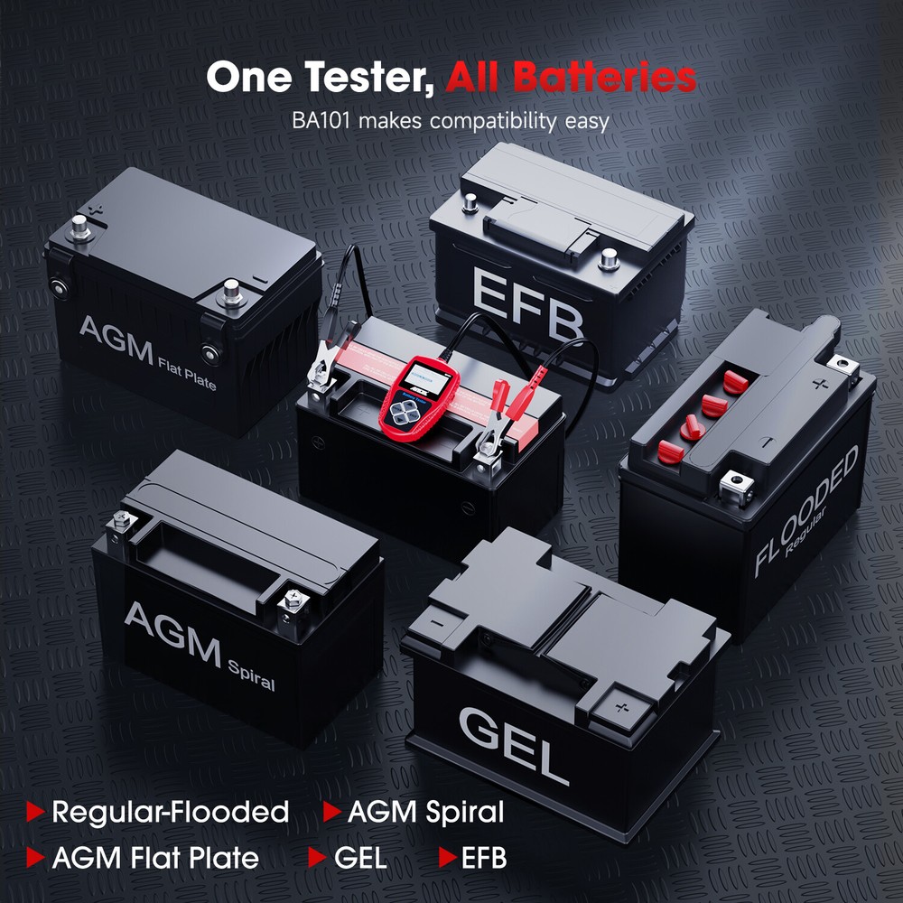 ANCEL BA101 Car Battery Tester 12V Load Tester Cranking Charging System Analyzer