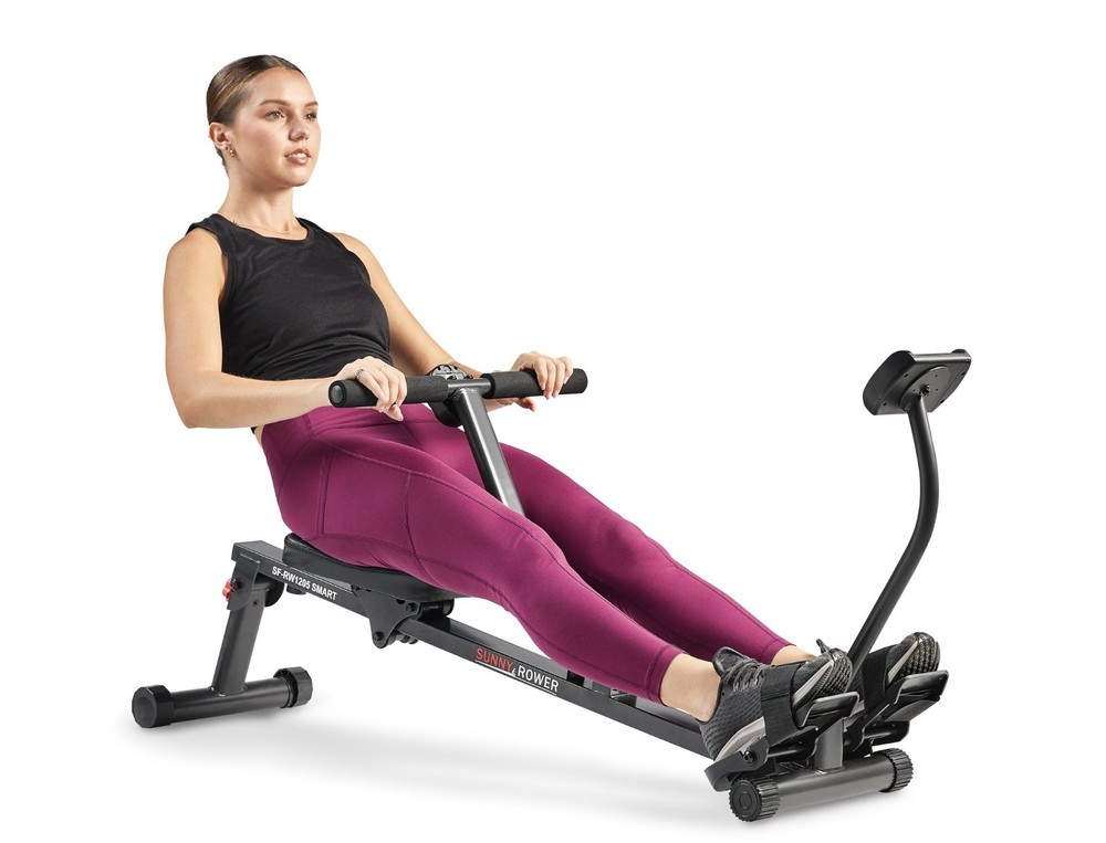 Compact Rowing Machine Quiet Smooth Adjustable Resistance Fully Body Workout