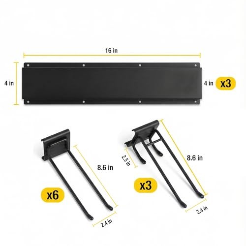 Garage Tool Organizer Wall Mounted, 16 Inches Adjustable Garden Tool