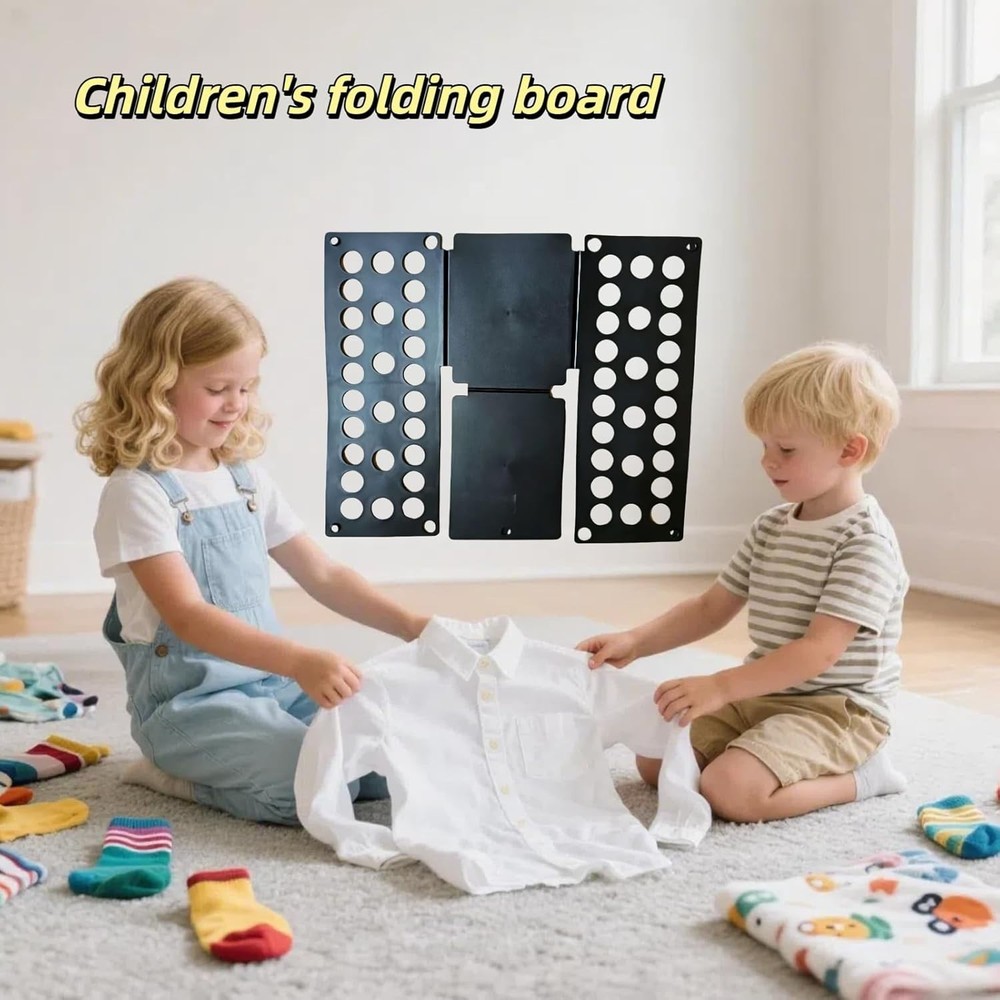 Portable Kids Laundry Organizer - Compact Folding Board for Easy Storage and Use
