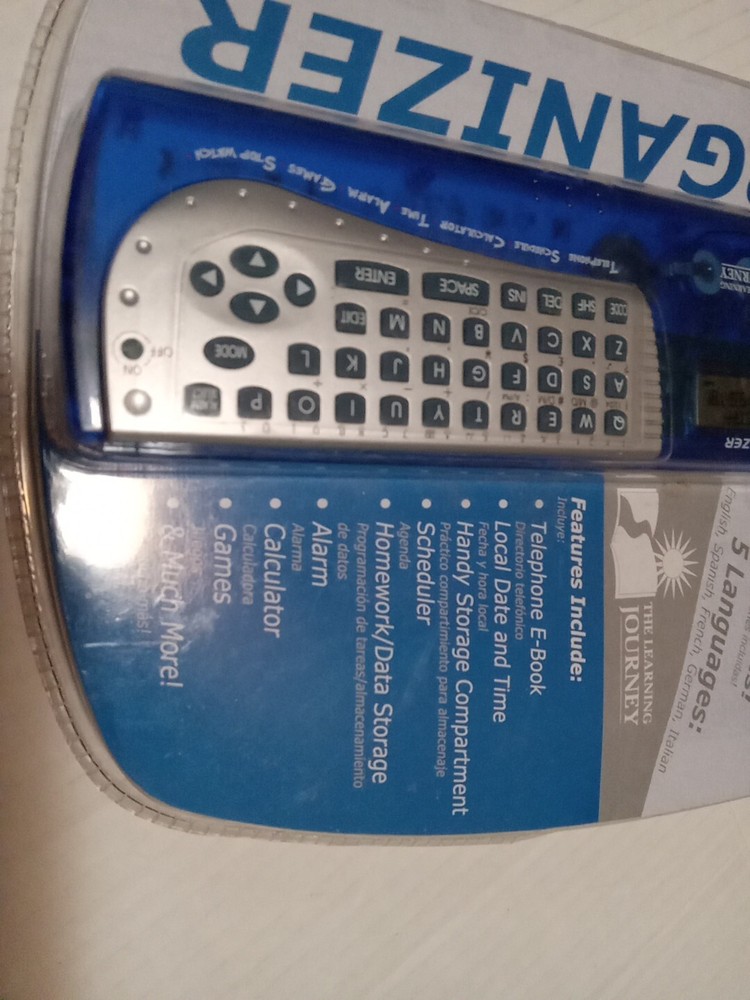 E Organizer electronic organizer 13 functions 5 languages Blue Brand New