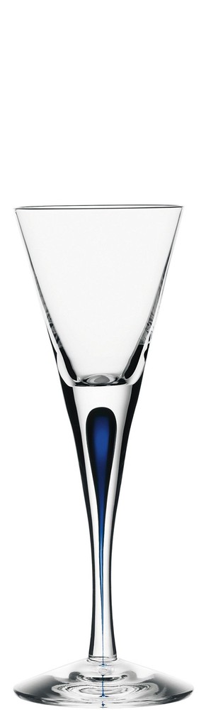 Orrefors Intermezzo Blue 2 Ounce Snaps 2 Ounces, Clear
