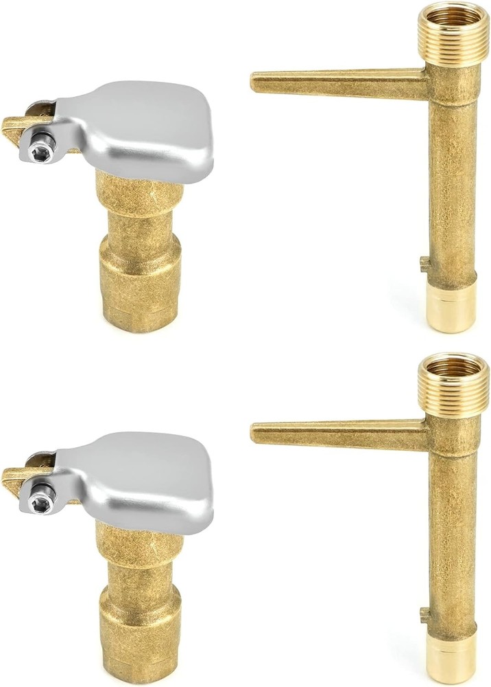 High Quality Brass Quick Coupler Valves - 2 Sets with Keys - Irrigation Tool