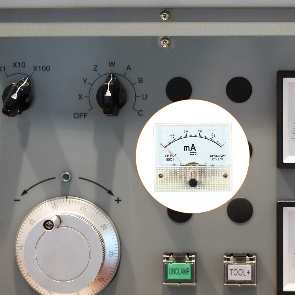 Analog Panel Ammeter, 85C1 Ampere Meter Current Tester(DC 0-1mA)