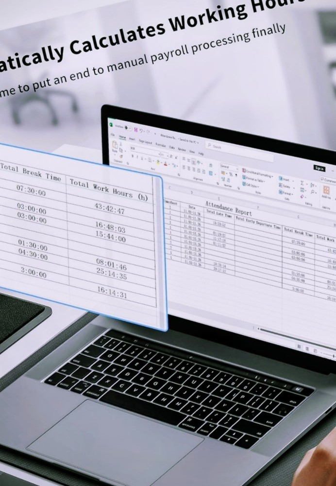 Cloud-Based Time Clock, Fingerprint+RFID Time Clocks for Employees Small Busines