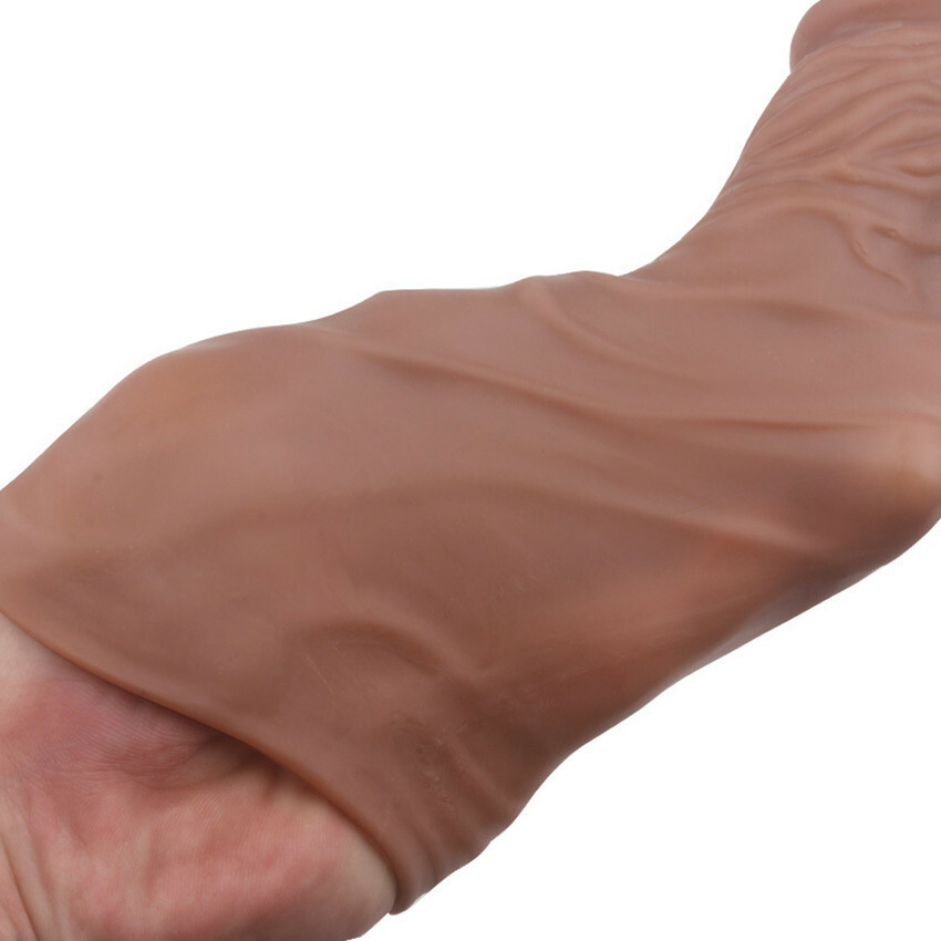 Bigger Penis Extender Enlarger Sleeve Reusable Condom Delay Ejaculation MALE