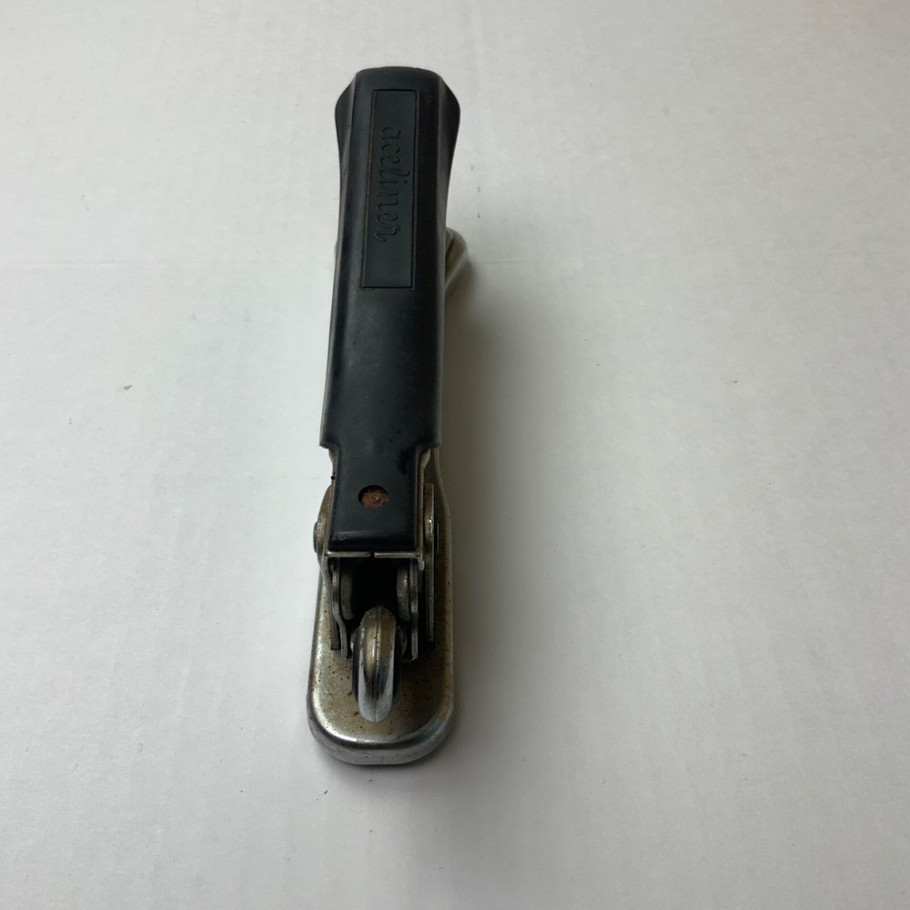 Ace Liner Stapler Model 502 Office Desktop Chrome Black Spring Load Vintage