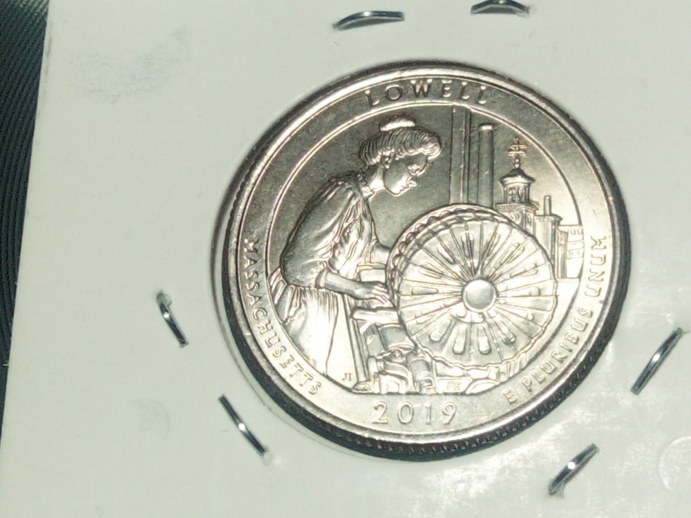 Mint Error Coin Washington Quarter 2019p Lowell Multiple Die Chips On Reverse