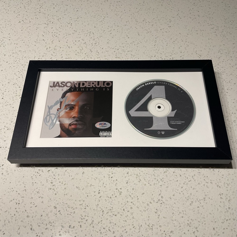 JASON DERULO SIGNED EVERYTHING IS 4 CD ALBUM AUTOGRAPH FRAMED PSA COA