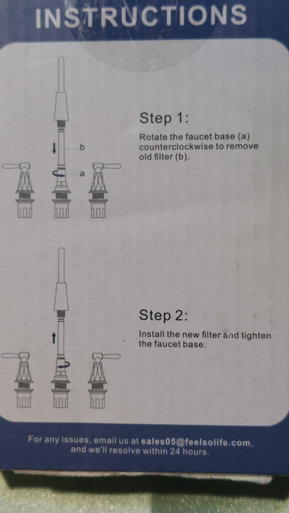 FEELSO 4 Pack Replacement Faucet Filter Plastic White Black