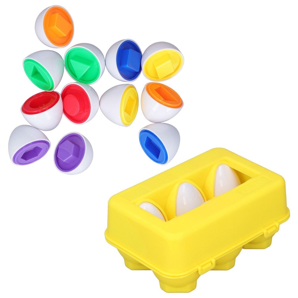 Kid Matching Egg Portable Color Shape Recognition Matching Easter Eggs