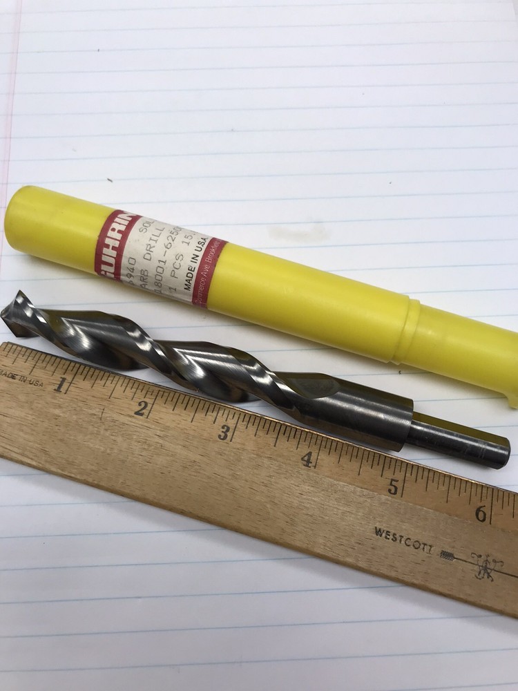 1 pc.  5/8 SOLID CARBIDE PARABOLIC FLUTE DRILL. USA. (loc B14)