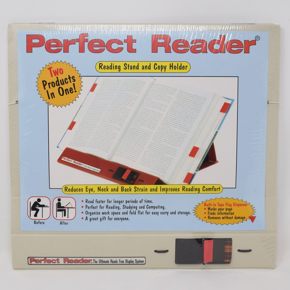 Perfect Reader Reading Stand & Copy Holder NOS Hands Free Display Desktop Sealed