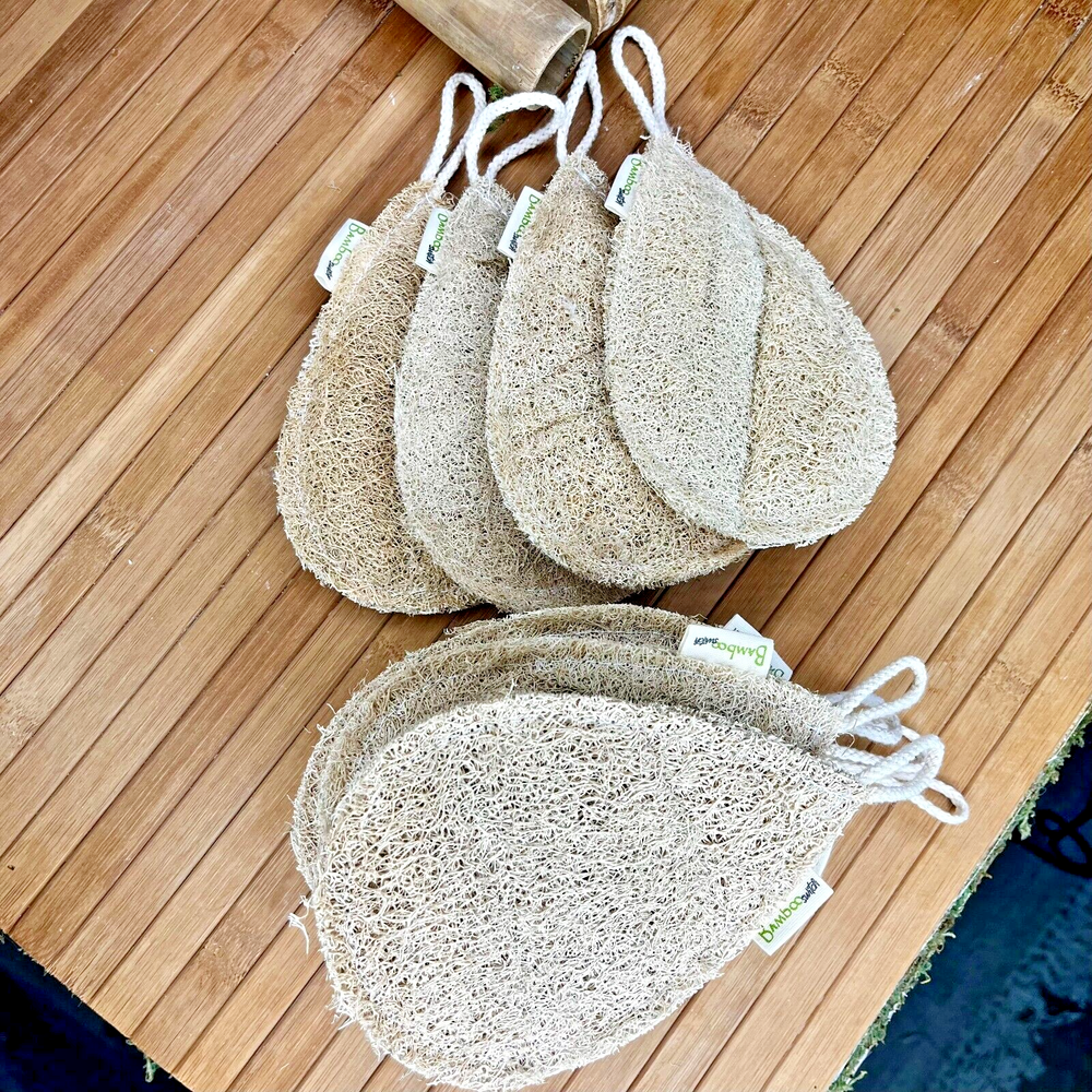 Exfoliating Teardrop Loofah 10 pack | Natural | Biodegradable