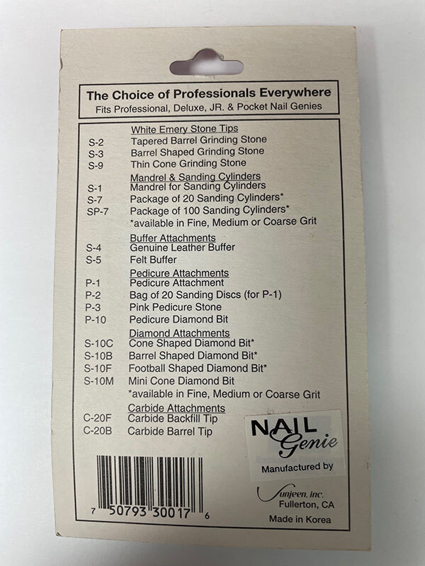 Nail Genie Medium Grit Sanding #S-7M Cylinders 20pcs