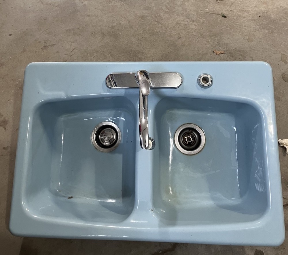 KOHLER CAST IRON KITCHEN SINK Dual basin